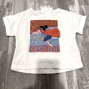 Zara Supergirl Appliqué T-Shirt